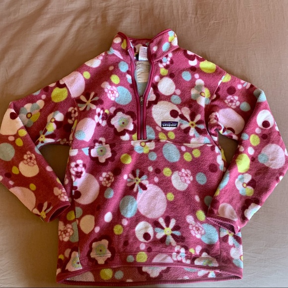 Patagonia Kids Floral Synchilla Pullover - Picture 1 of 4